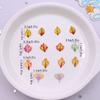 50pcs Mix Resin Shiny Mini Crystal Colorful Maple Leaves Art Nail Flatback Rhinestone DIY Wedding Scrapbook DIY Craft Supplies