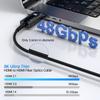 48 Gbit/s Glasfaser-HDMI 2.1 Kabel, unterstützt 8K@60Hz 4K@120Hz HDR eARC HDCP, Hochgeschwindigkeits-HDMI-Kabel für PS5 HD-TV Blu-ray Computer