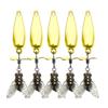 5Pcs Metal Propeller Fishing Lures Compact Portable Easy to Use Fly Spinning Propeller Metal Sequin Hard Baits