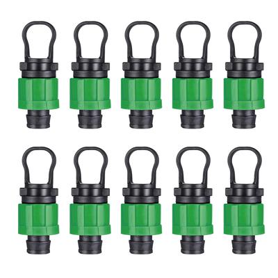 10 Count Drip Irrigation End Cap Fitting Designed for 16mm Drip Tape and 1/2 Inch Tubing For Without Glue or Tools