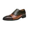 Leather Shoes Square Head British Style Brock Carving Ernest Heightening Hair Stylist