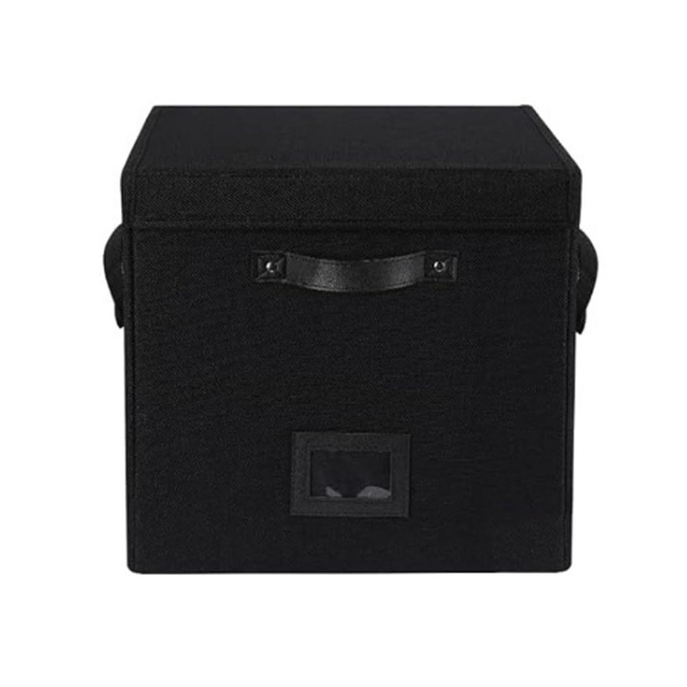 LP Album Organizer Linen Fabric Case Vinyl Record Storage