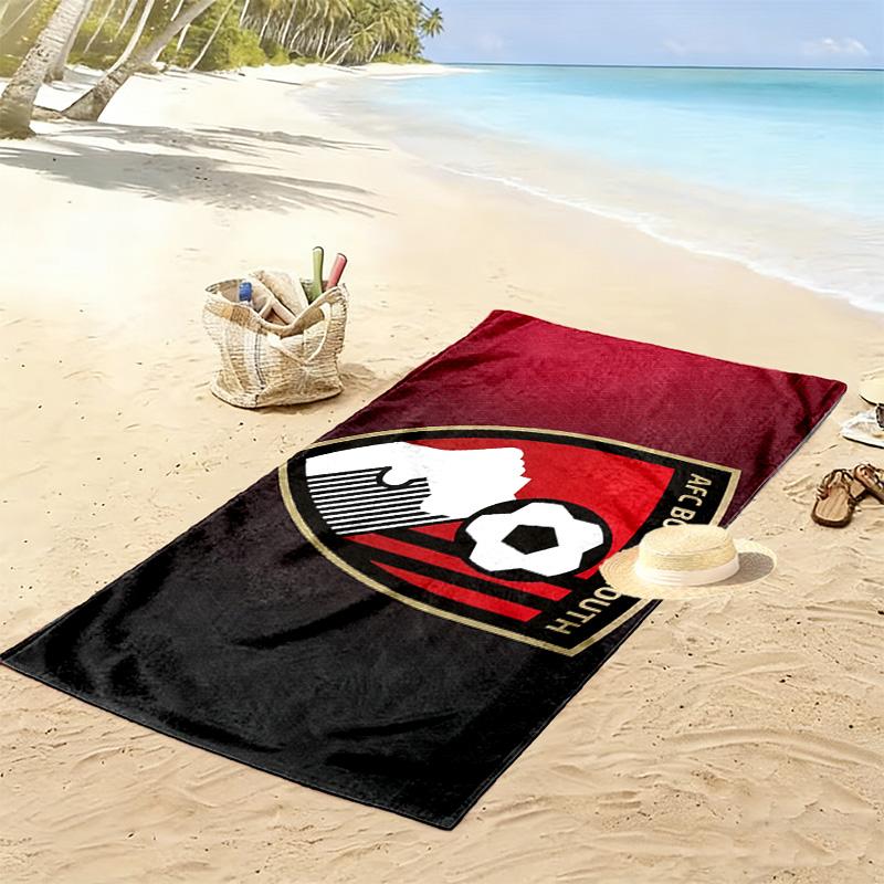 AFC Bournemouth Aufdruck Strandtuch, Großes Weiches Schnelltrocknendes Handtuch für Strand Camping Schwimmen