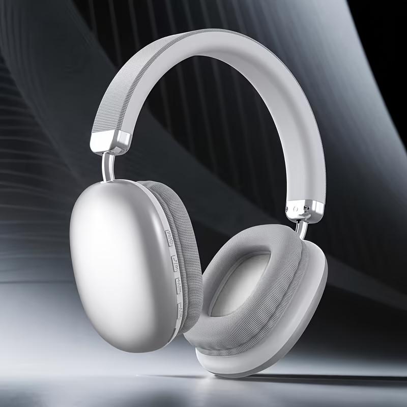 Wireless over-ear headphones, portable wireless music headphones with built-in microphone for calls, stretchable and rotatable, can be connected to