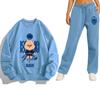 Stray Kids SKZ HAN Briefdruck Hoodie Jogginghosen Set Lockerer Sitz Paarkleidung