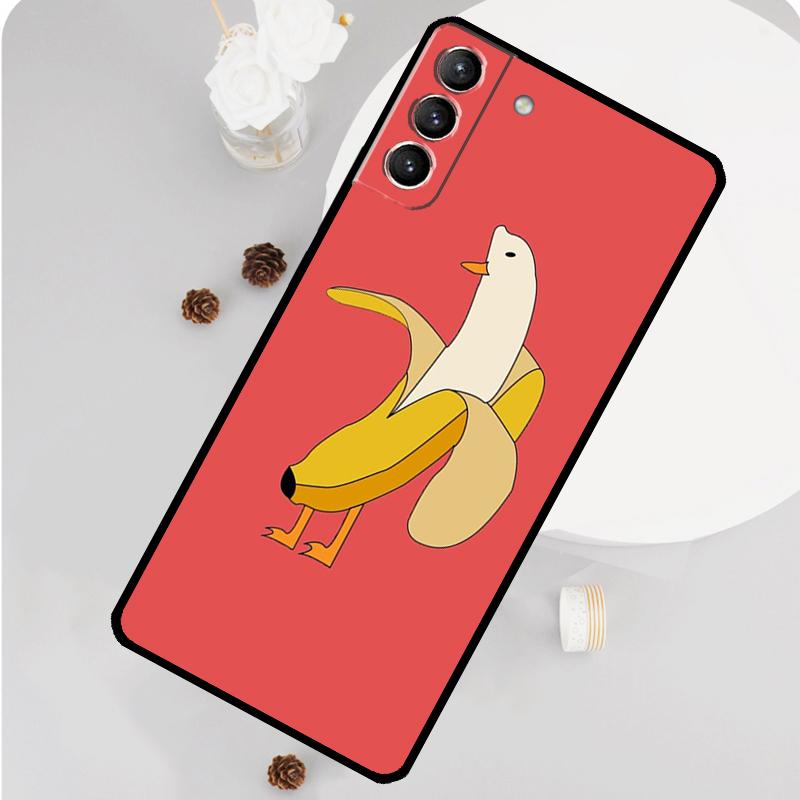 Memes Cartoon Funny Banana Phone Case For Samsung Galaxy S23 Ultra S21 S20 FE S9 S10 Plus Note 10 20 S22 Ultra Funda