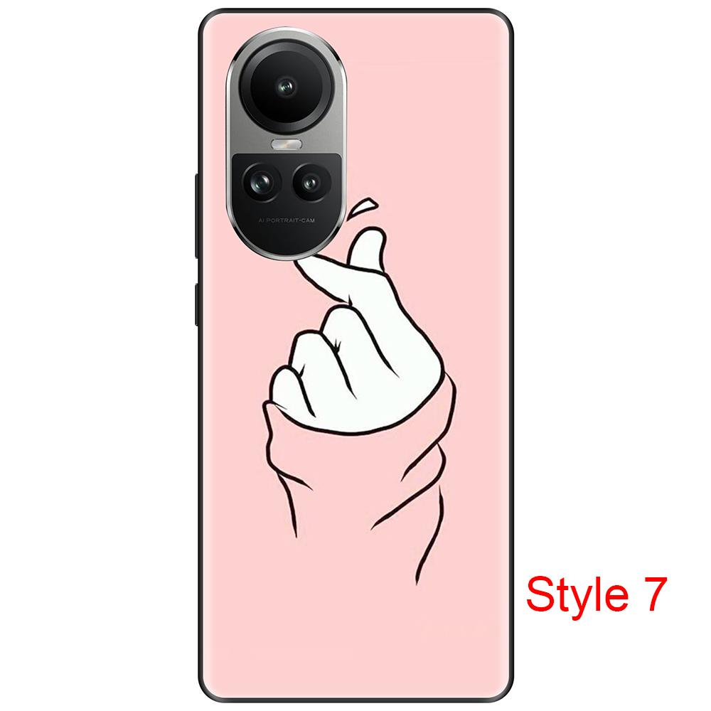Black Case for Oppo Reno 10 10Pro 6.67inch Case On OppoReno10Pro Dust-proof Fundas Coque Etui Bumper Soft Tpu