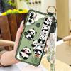 Lanyard Protective Phone Case For Tecno Spark 7/Spark7T Panda Shockproof Cartoon Dirt-resistant Fashion Design Soft Case
