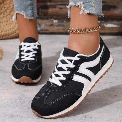 Mode Übergröße 2025 Schuhe Damen Schnürschuhe Damen Vulkanisierte Schuhe Outdoor Damen Sneaker Gemischte Farben Niedriger Absatz Damen Freizeitschuhe