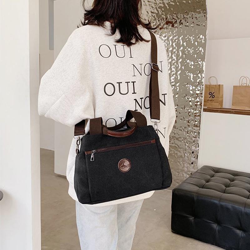 Yogodlns Sacs à main décontractés en toile pour femmes, sac à bandoulière de grande capacité, fourre-tout