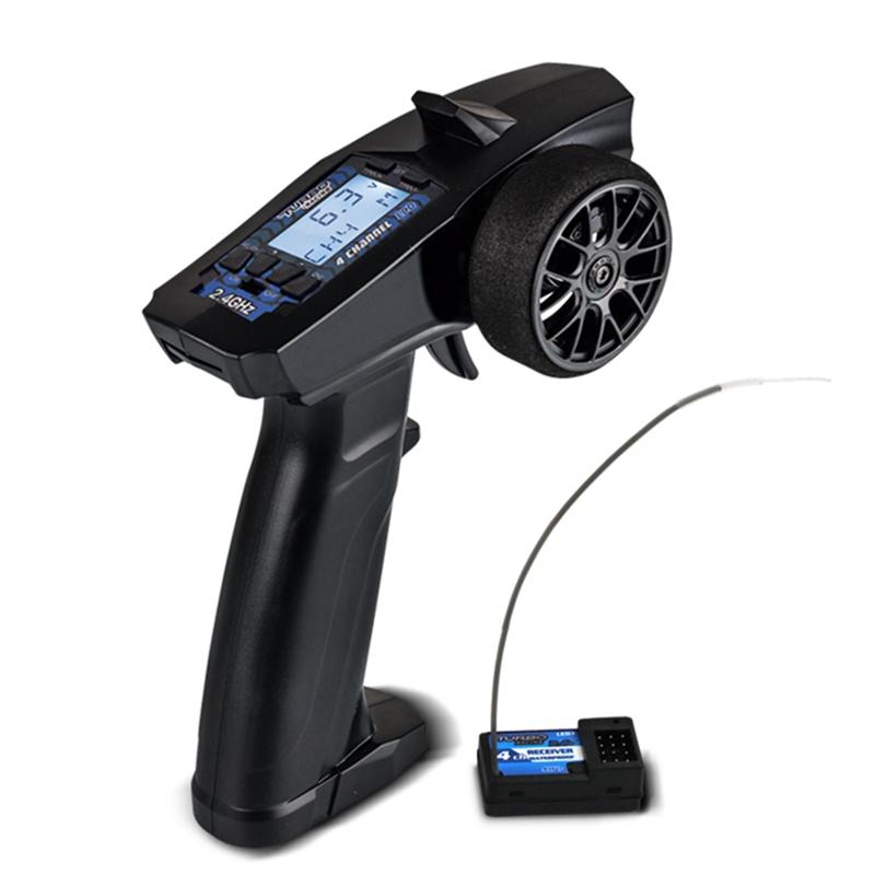 

AA58 Turbo Racing 2.4G 4-канальна система дистанційного керування Радіопередавач з РК-дисплеєм Пульт дистанційного керування з приймачем для радіокерованої машинки Авто-човна China Mainland