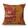 Classic Ethnic Flower Pattern Floral Cotton Linen Sofa Throw Pillow Case Home Decorative Art Cushion Cover