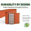 9-in-1 Galvanized Steel Raised Garden Bed 8×2×1.5 ft Modular Planter for Gardening Vegetables Flowers 18 Tall Metal Raised Gard