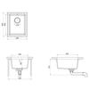 VidaXL Evier de Cuisine avec Trou de Trop-plein Evier Encastré Extra-profond Evier Carré Décoration de Cuisine Maison 147076