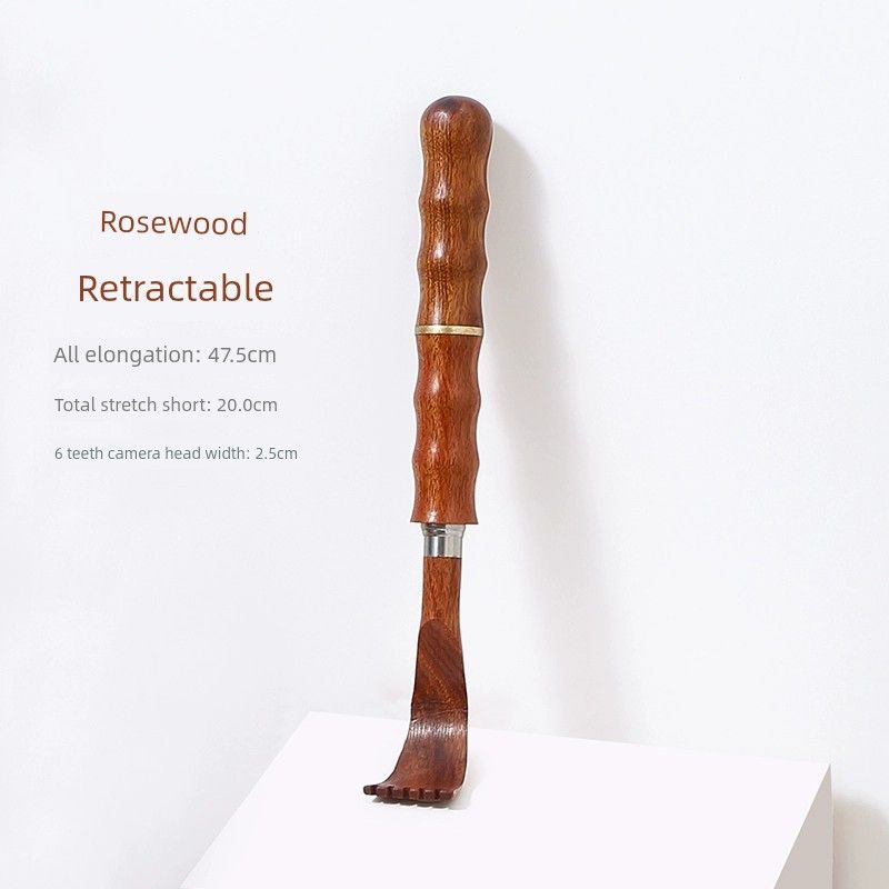 Su Niang Telescopic Back Scratcher Don t Ask for People Back Scratcher Multi-Functional Back Scratcher Back Classy Old-Fashioned Rake Rosewood Telescopic Model