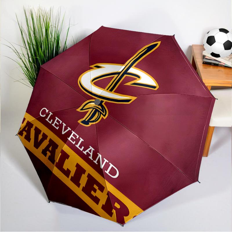 football Cavaliers Logo Umbrella 8-Frame for Travel, Camping, Casual Lightweight Portable Umbrella, Essential for Every Family Holidays Gift