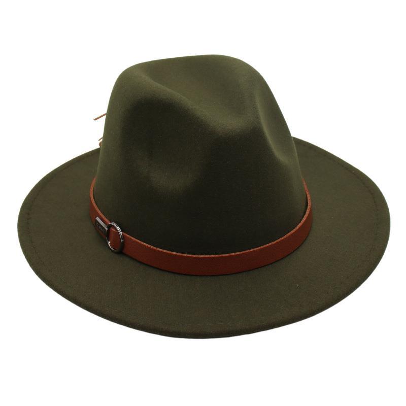 S New Retro British Top Hatsmall Belt Felt Hat Autumn And Winter European And American Jazz Hat Ins Style