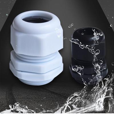 Étanche Étanche Joint Presse-étoupe Câble Blanc Noir Entrée de Câble Connecteur Plastique Presse-étoupe Fil
