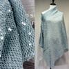 5mm Sequin Embroidered Cutout Fishnet Fabric Transparent Piece Beads Women's Dress Wedding Dress Double Mesh Fabric