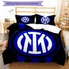 Biancheria da letto con motivo Inter Milan, Set piumone Copripiumino Federa Regalo di compleanno per la casa (1*copripiumino+2*federe,senza imbottitura)