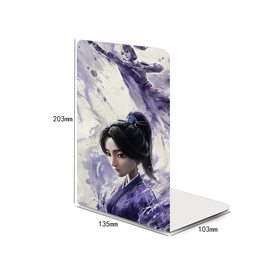 Nezha 2 Devil Child Desktop Bookends: Creative Cartoon Bookshelf and Stationery Organizer