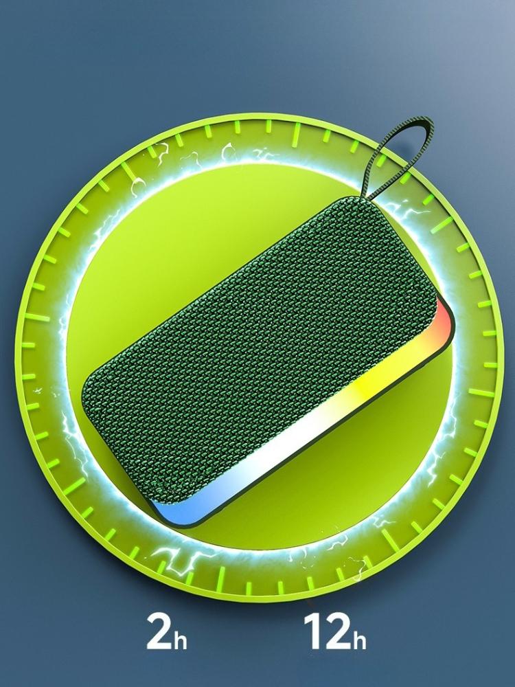 1Pc Bluetooth Speaker, Portable Wireless, with Card Slot and USB Flash Drive, Handheld RGB Light, Gift, Fabric Mini Speaker
