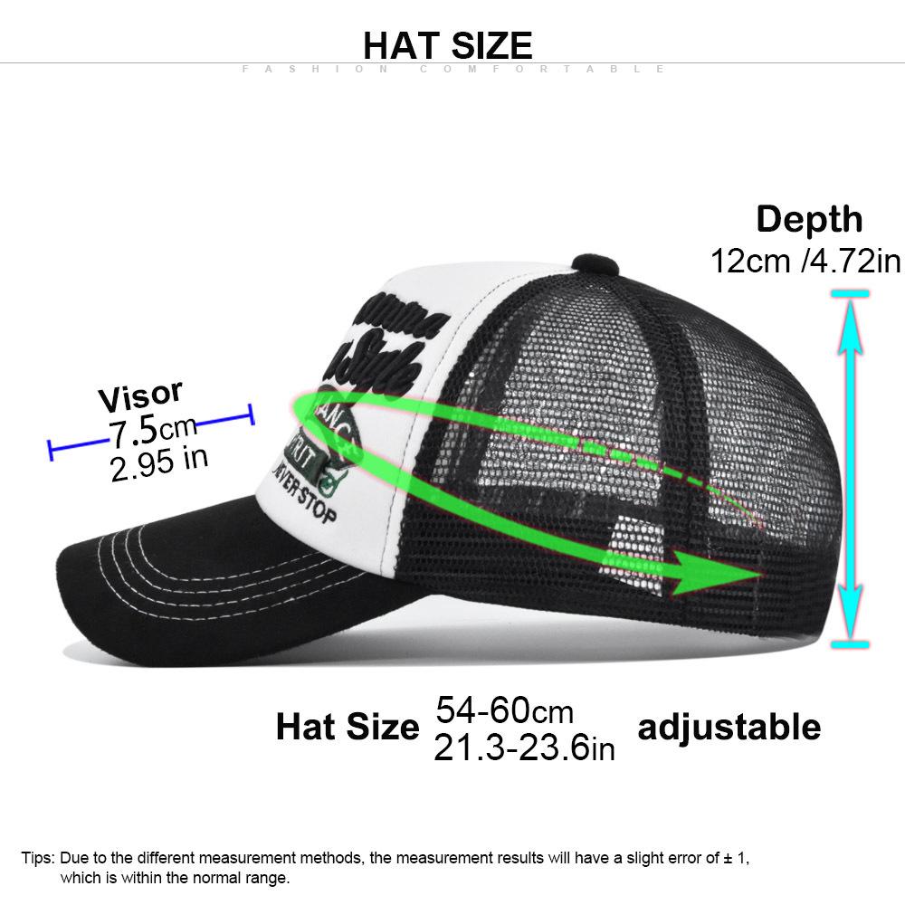 Spring Summer Outdoor Sports Sunshade Sun Protection Mesh Baseball Cap Casual Breathable Peaked Cap Fashion Hip Hop Trucker Hat