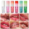 Set de 6 huiles à lèvres fruitées repulpantes, Brillant à lèvres hydratant et brillant, Baume à lèvres transparent hydratant à grosse applicateur, Gloss à lèvres non collant Maquillage Cosmétiques