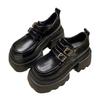 2025 Spring New Thick-soled High-end Loafers Casual Versatile Thick Heel Heightening Single Shoes British Style Small Leather Shoes