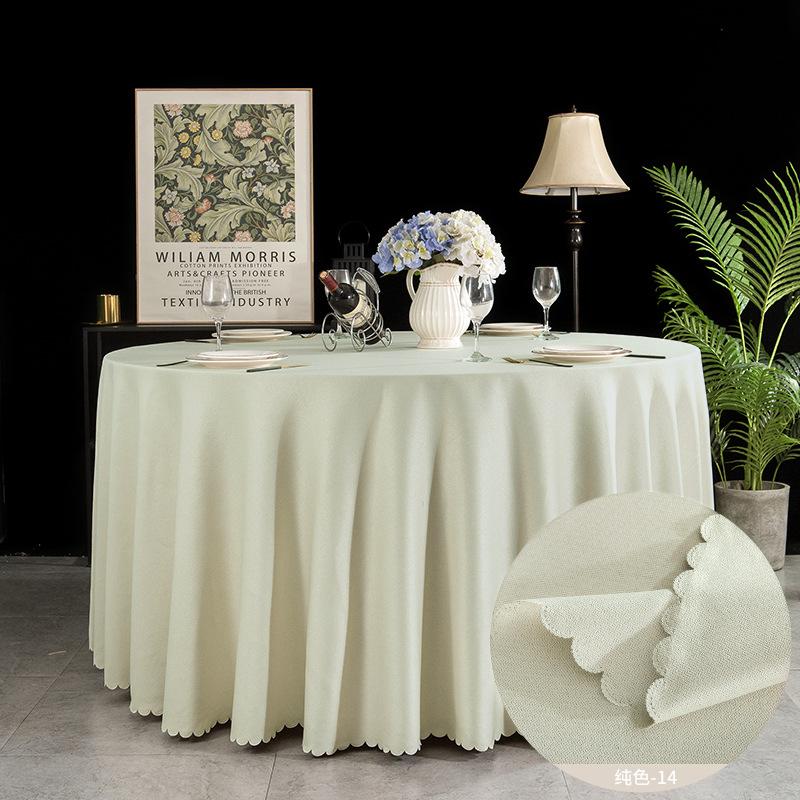 Hotel Round Tablecloth Fabric Restaurant Tablecloth Hotel Banquet Large Round Table Tablecloth Household Round Table Tablecloth