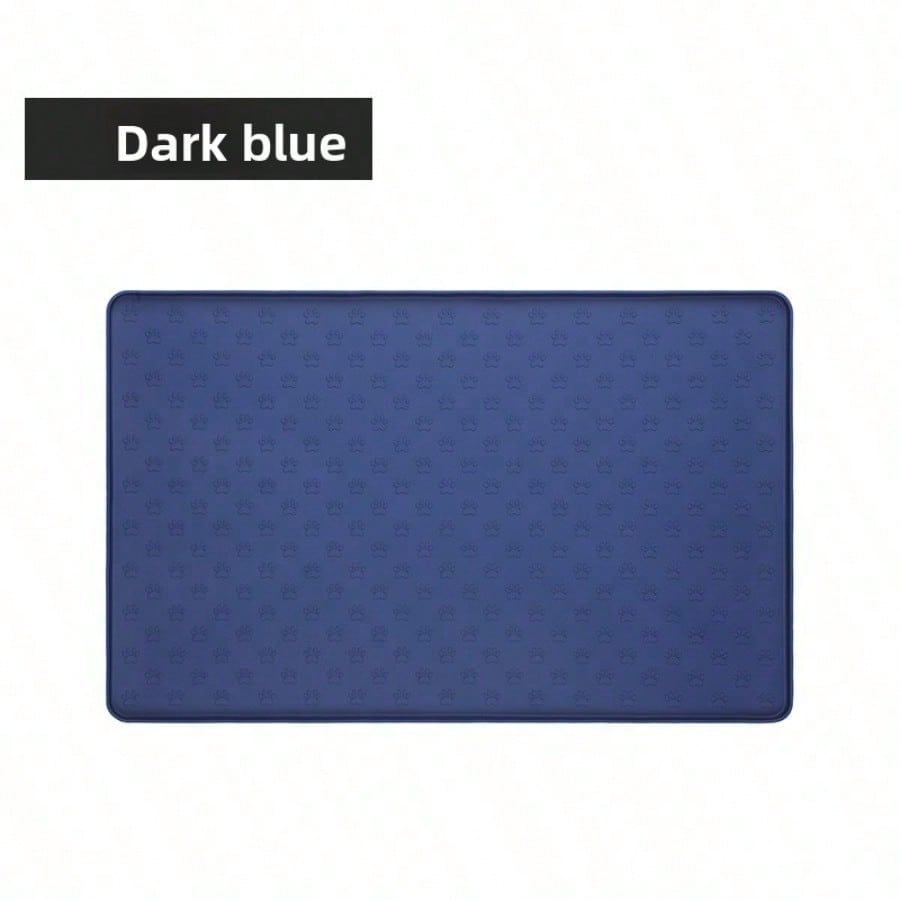 Silicone pet placemat anti-spill dog cat food mat foldable paw print cat and dog supplies pet feeding mat