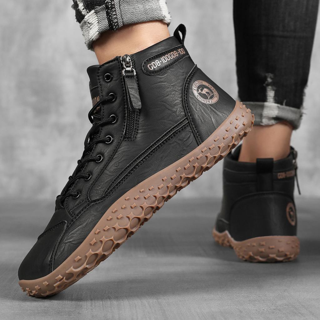 TUINANLE Herren-Knöchelboots für draußen Minimalistische Wanderschuhe Weite Zehenpartie Barfußschuhe Paar-Geh-Sneaker