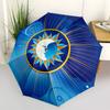 1pc Sun Moon Design Automatic Umbrella - 8-Rib Durable Frame, Portable Fashion Accessory & Holiday Gift Yy251117143
