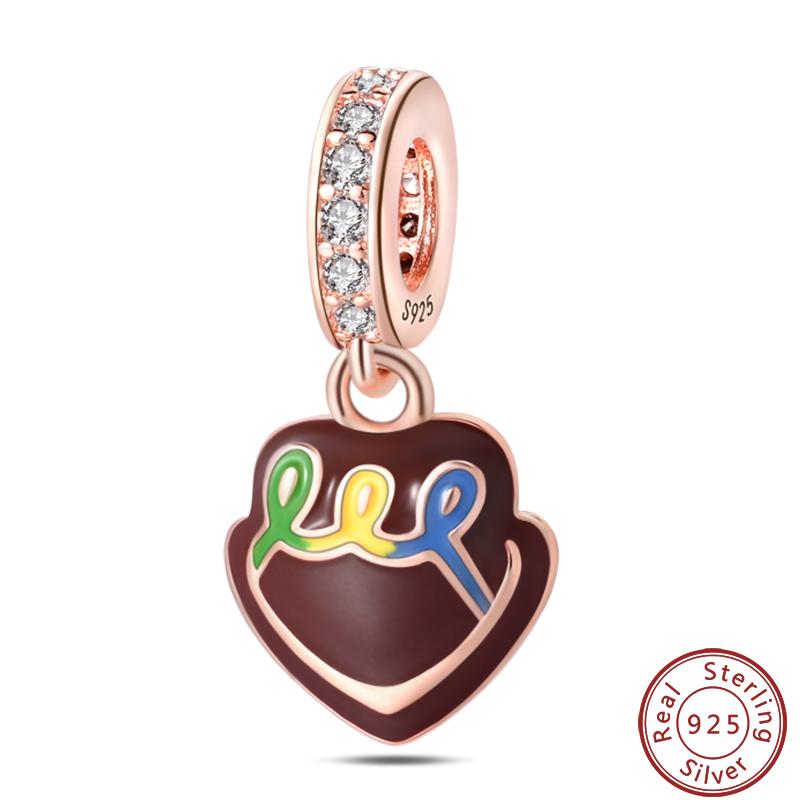 Dessert Afternoon Tea Series Copper Coffee Cake Pizza Fries Sweet Charms Beads 3Mm Diy Fine Jewelry Making