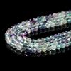 7A Natural Multicolor Fluorite Faceted Beads Round Loose Spacer Gemstone Bead for Jewelry Making Diy Necklace Bracelet Accessory