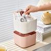 1PC Portable Plastic Storage Basket with Handle, Lightweight Desktop Finishing Box, Suitable for Schools and Offices