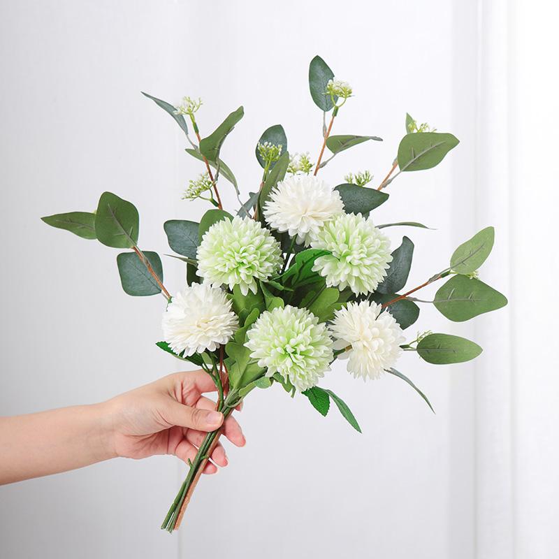 Artificial Flower Potted Plant Silk Bulk Autumn Chrysanthemum Letter Flower Silk Flowers Hydrangea Arrangement Flowersdecoration