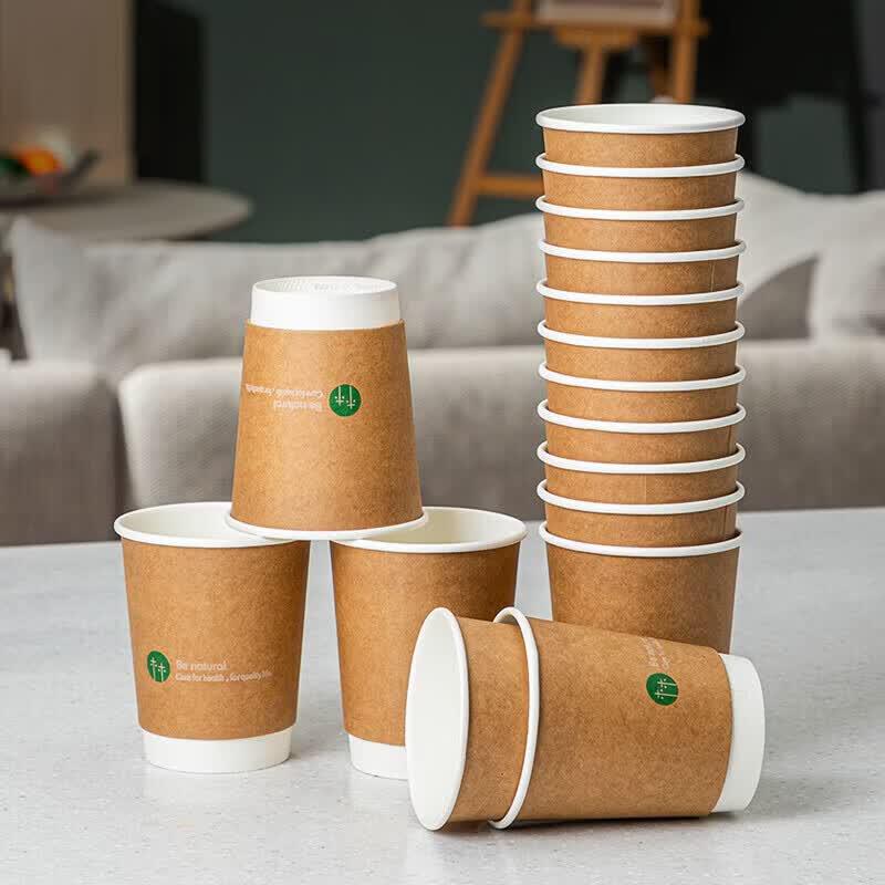 MIAOJIE 280ml Disposable Office Paper Cups, 500 Count