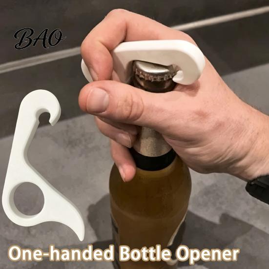 Kitchen Barware Essentials 3D Printed Bottle Opener, Compact Portable Beer One-Handed Soda Cap Remover, Heavy Duty Tool Ergonomic Jar Lid Remover for