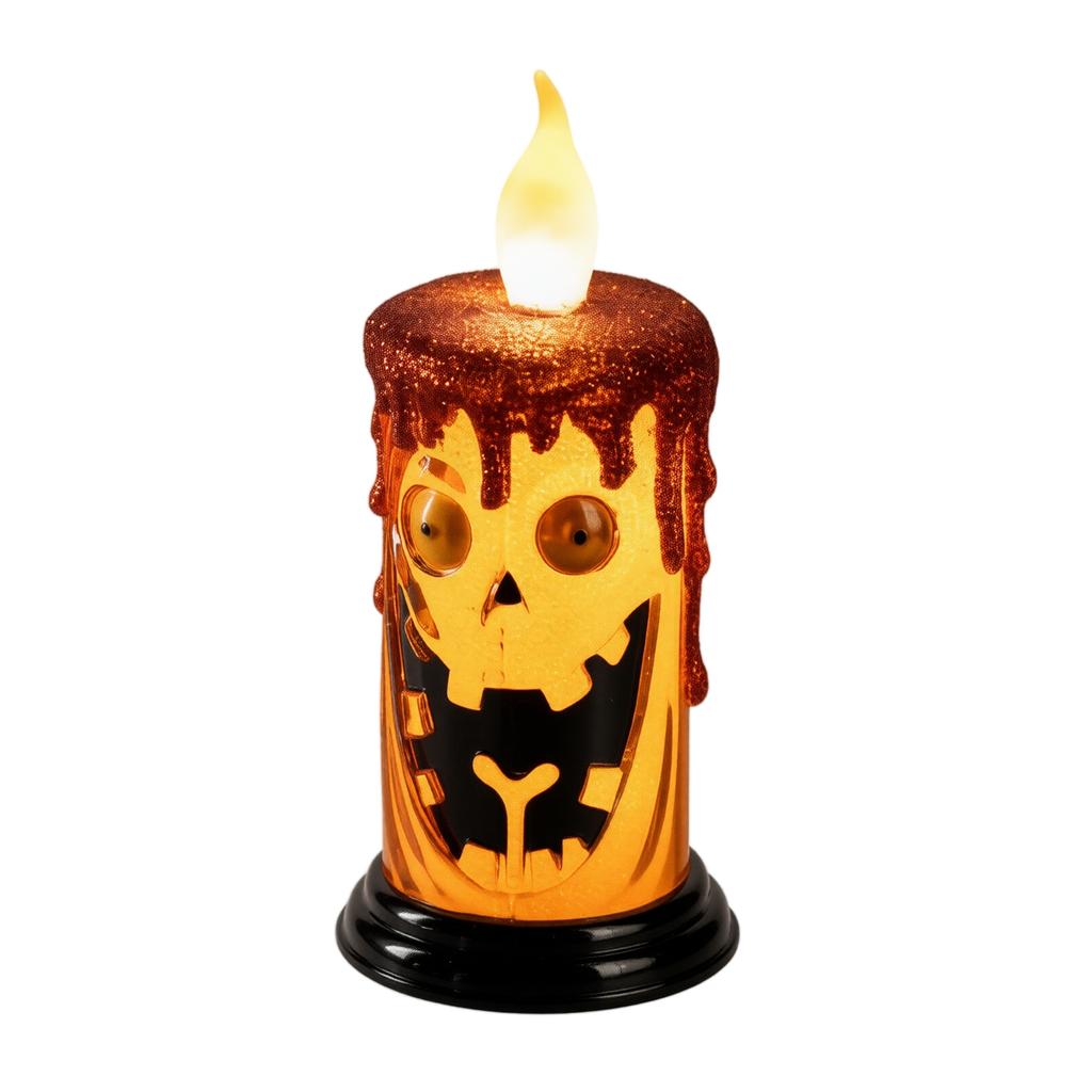 Candle Lamp Holiday Decoration Ornament for Home Tabletop and Festive Party Display