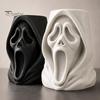 Holiday Gift for Kids Halloween Ghost Face Candy Bucket, 3D Printed Trick or Treat Snack Holder, Creative Pen Holder Spooky Screaming Desktop