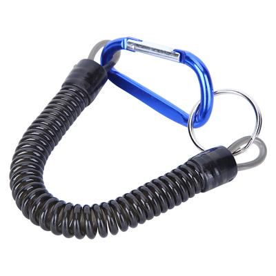 Missing Rope with Carabiner 90cm Flexible Connection Hanging Buckle Anti Lost Strap(Blue Hanging