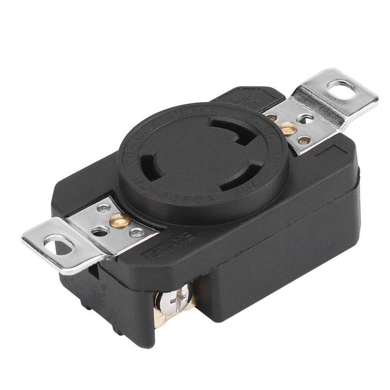 Premium-US-Standard 3-adriger geerdeter Unterputz-NEMA L6-30R 30 Ampere 250 Volt Verriegelbare Buchsen-Wandsteckdose Für den industriellen Einsatz