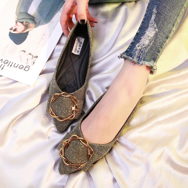 Fashion Sharp Pointed Flat Shoes for Women New Boat Shoes Spring and Summer 2025 Plus Plus Size Women's Shoes 41-43 Loafers Women