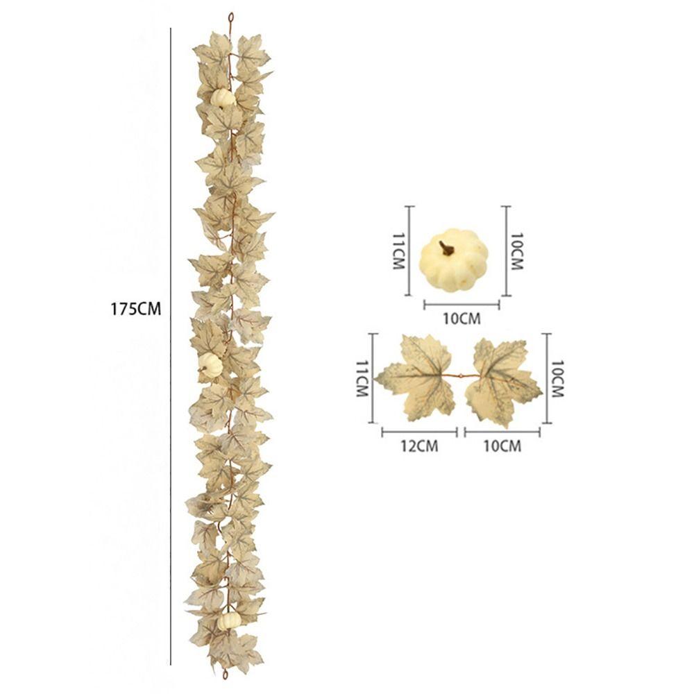 Multicolor Artificial Maple Leaf Garland Autumn Hanging Garland Fireplace Decor