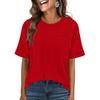 Women Casual Loose Fit Crew Neck Short Sleeve T Shirt with Pocket Comfortable Relaxed Style Lightweight Top for Daily Wear