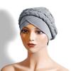 New African Turban Cap Hijab Headdress Women's Pleated Hat Hair Accessories Arab Wrapped Muslim Hijab