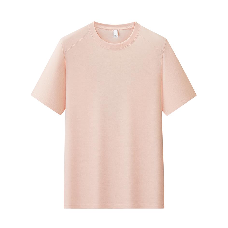 Desang Linen Cotton T-shirt Summer Round Neck Bottoming Short Sleeves