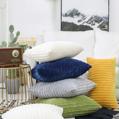 Corduroy Thick Striped Cushion Cushion Pillow Cover Sofa Decorative Pillow Cover Bedside Cushion Cover