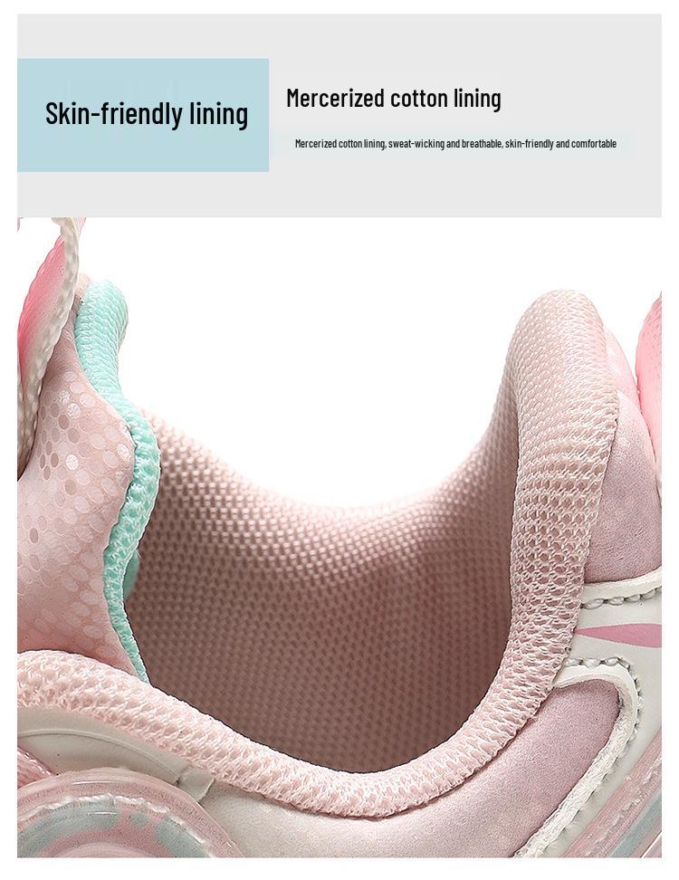 Kids' Breathable Cotton Running Shoes, Casual Sneakers for Girls, Spring & Fall Style
